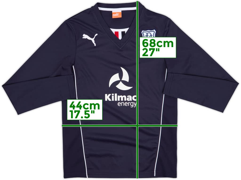 2013-14 Dundee FC Home L/S Shirt - 8/10 - (S)