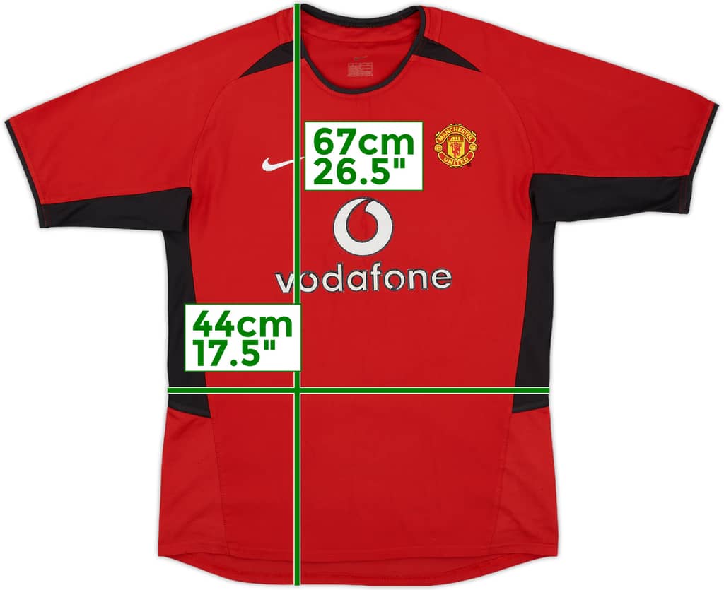 2002-04 Manchester United Home Shirt - 8/10 - (L.Boys)