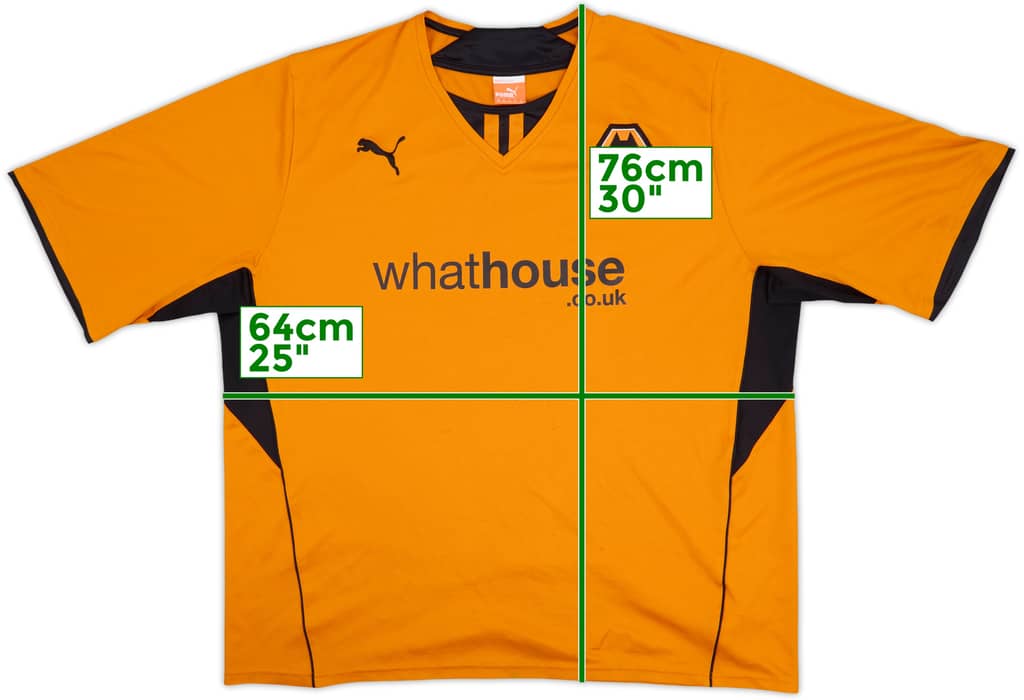 2013-14 Wolves Home Shirt - 8/10 - (3XL)