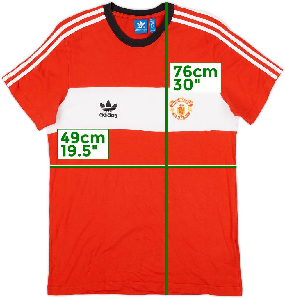 2015-16 Manchester United adidas Cotton Tee - 9/10 - (M)