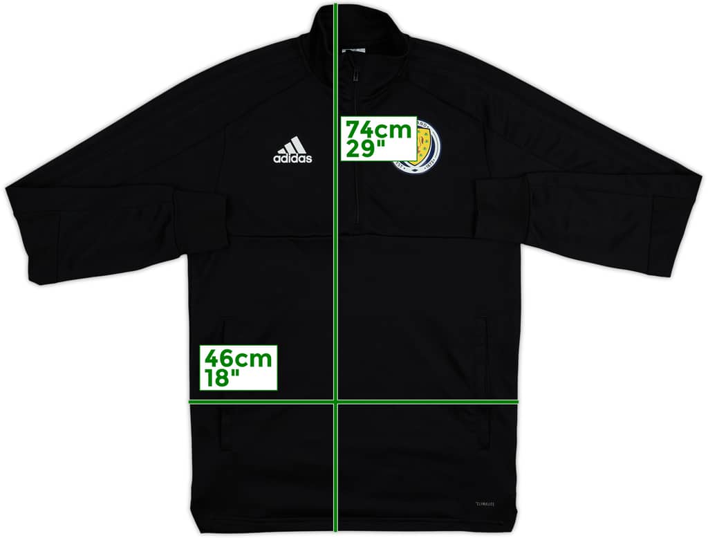 2017-18 Scotland adidas 1/4 Zip Top de entrenamiento - 9/10 - (S)