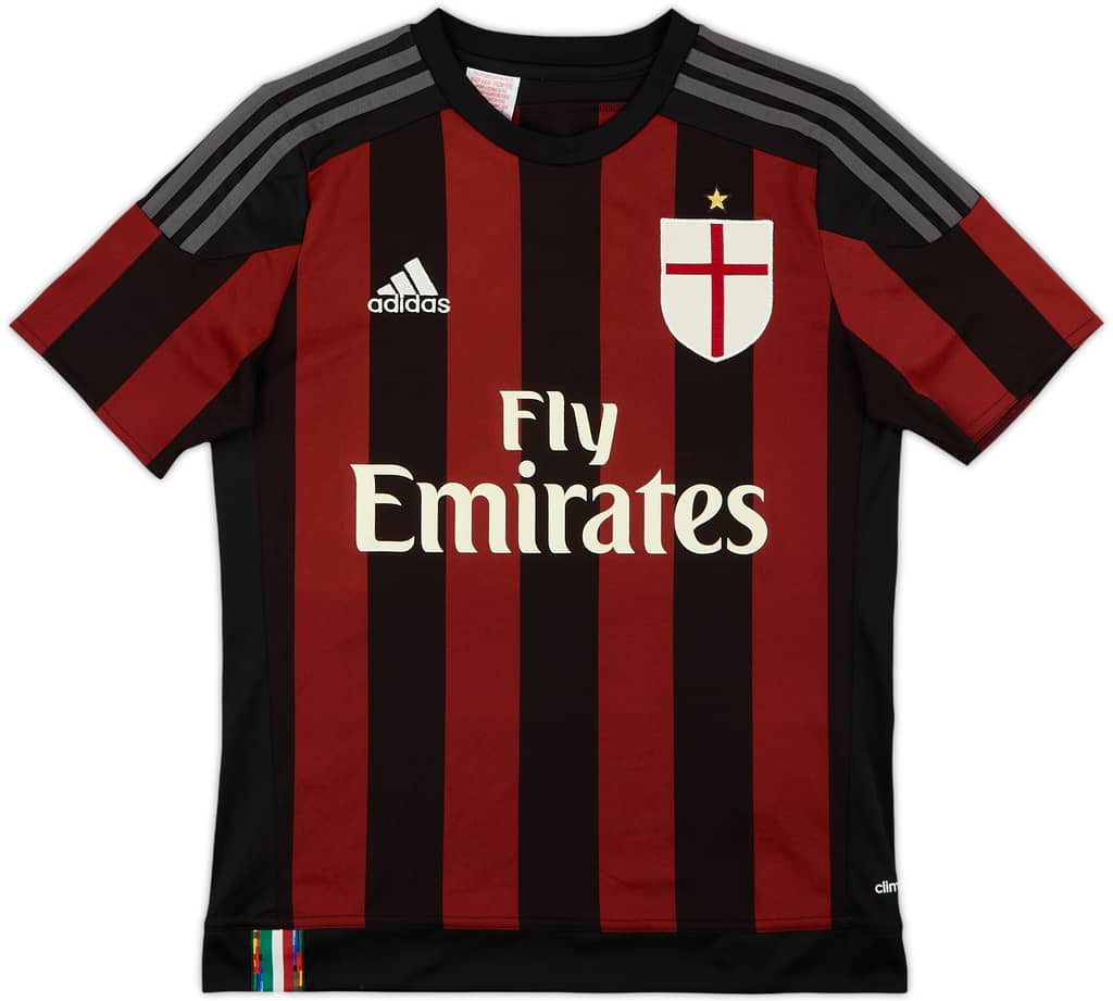 2015-16 AC Milan Home Shirt - 9/10 - (13-14 Years)