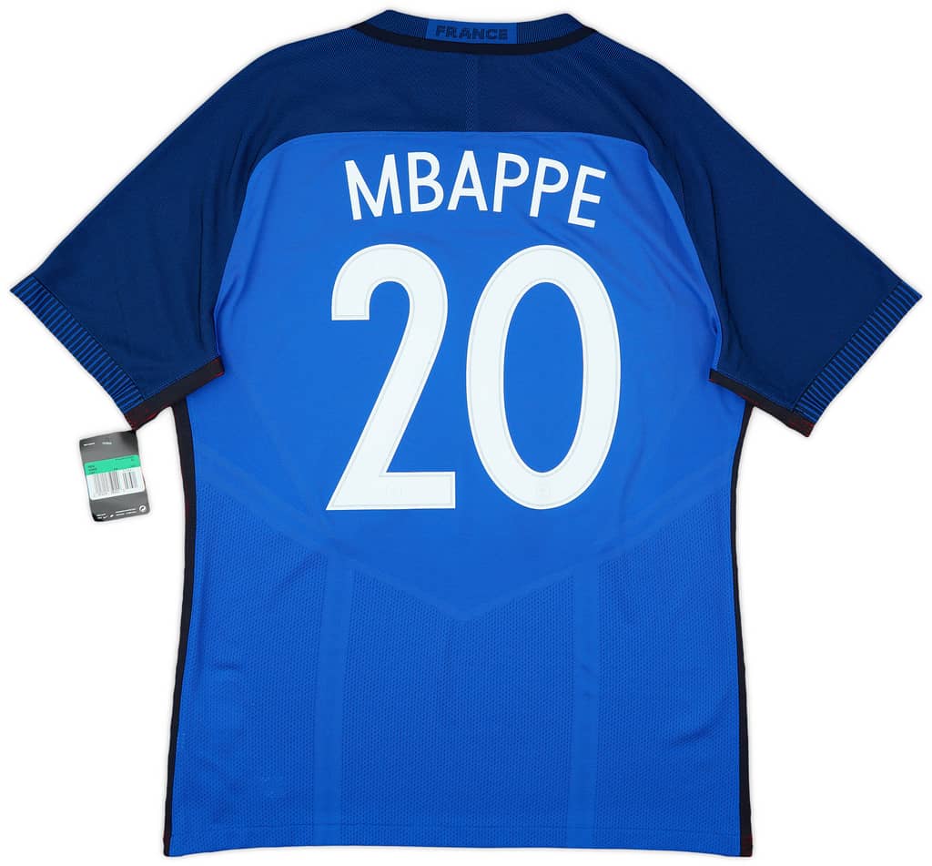 2016-17 France Authentic Home Shirt Mbappe #20 (XL)