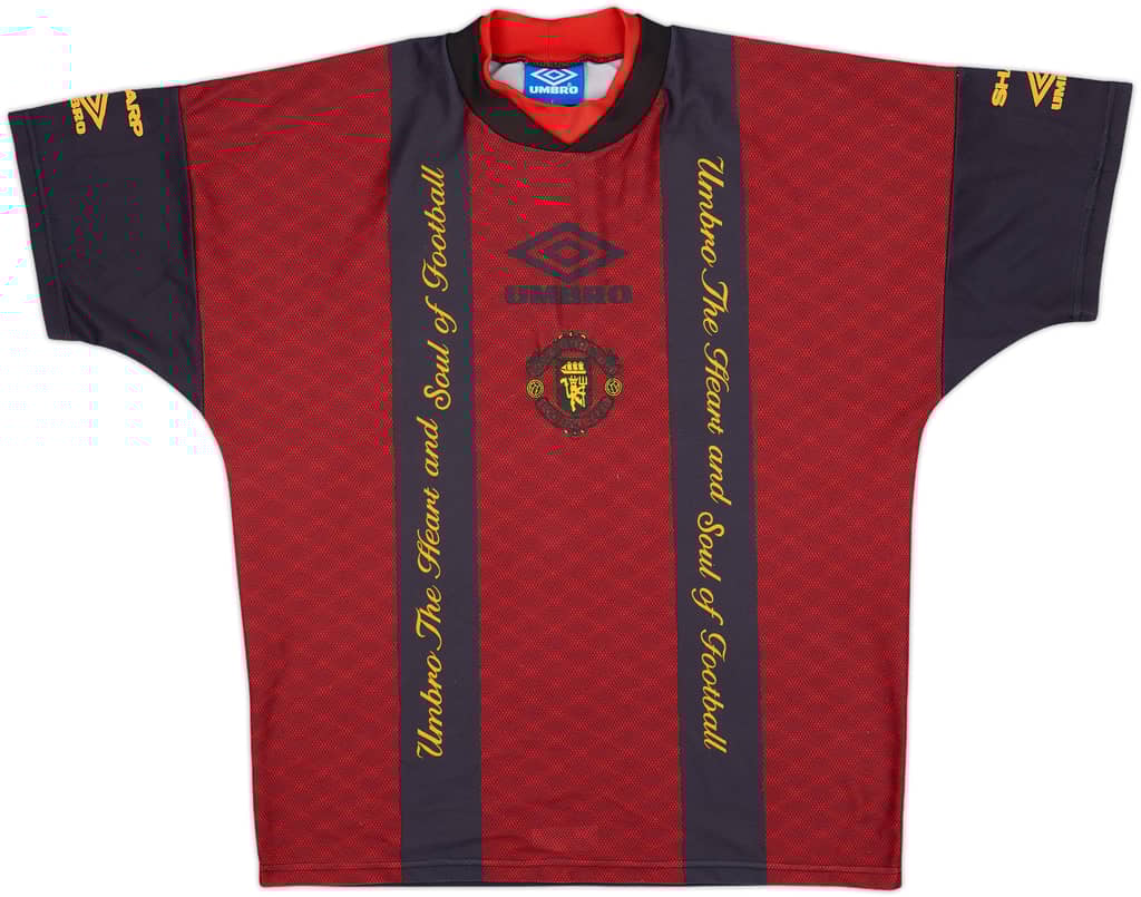 1994-95 Manchester United Umbro Training Shirt - 9/10 - (L)