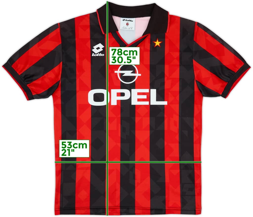 1994-95 AC Milan Home Shirt - 8/10 - (L)
