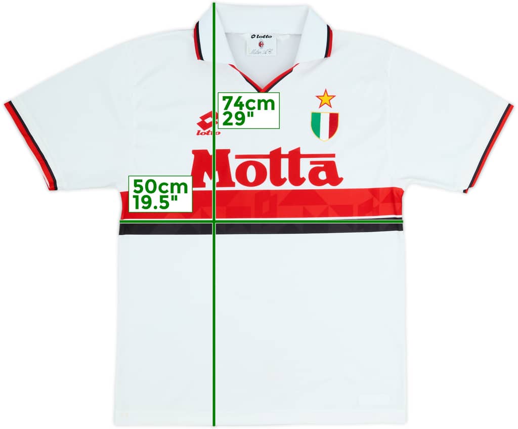 1992-93 AC Milan Away Shirt - 8/10 - (M)