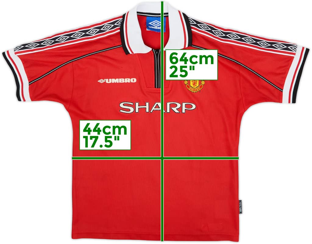 1998-00 Manchester United Home Shirt - 5/10 - (S.Boys)