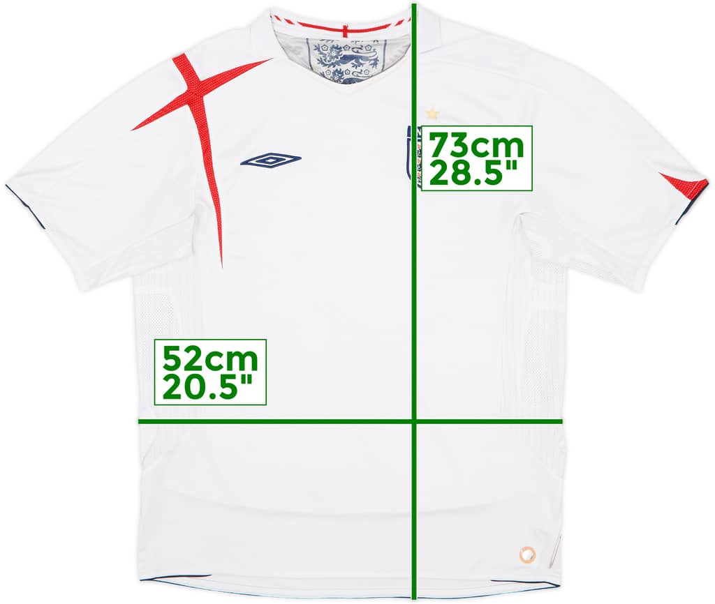 2005-07 England Home Shirt - 5/10 - (L)