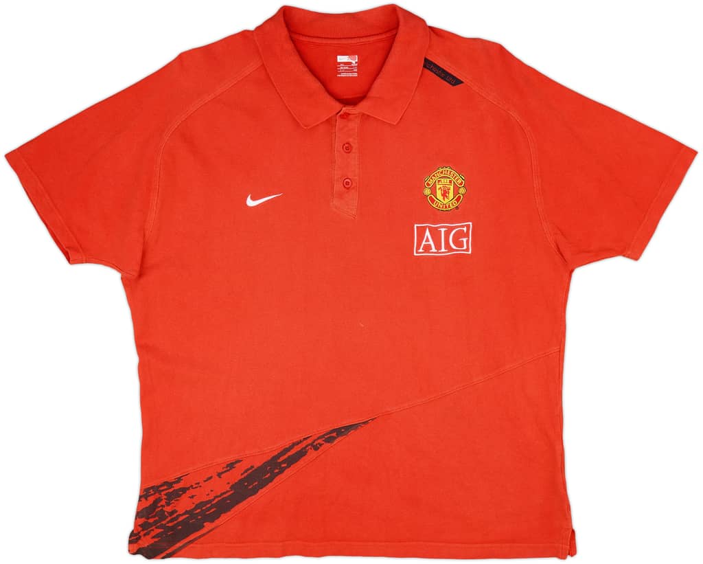 2007-08 Manchester United Nike Polo Shirt - 6/10 - (XXL)