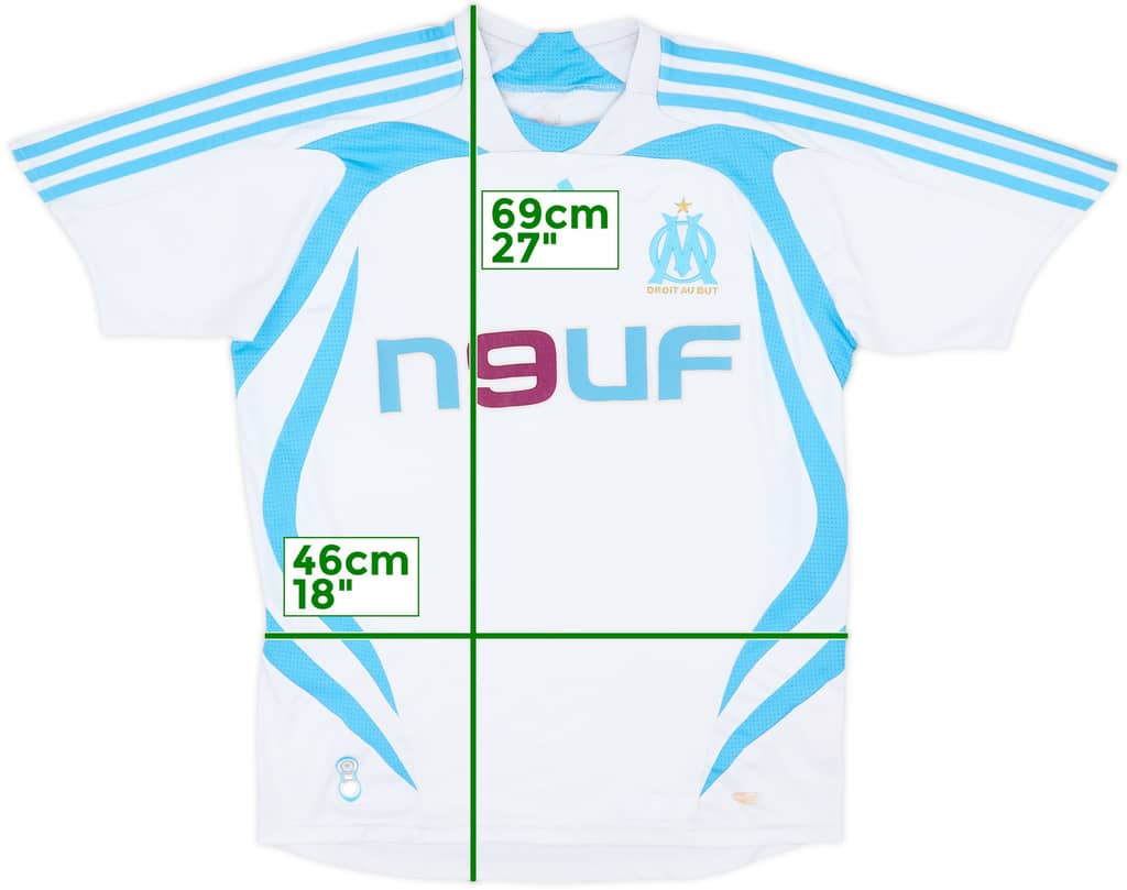 2007-08 Olympique Marseille Home Shirt - 8/10 - (13-14 Years)