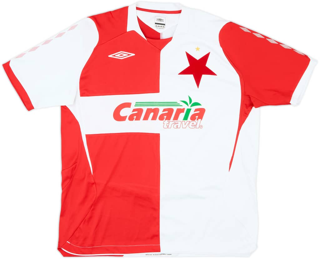 2007-08 Slavia Prague Home Shirt - 9/10 - (XL)