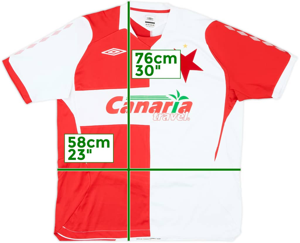 2007-08 Slavia Prague Home Shirt - 9/10 - (XL)
