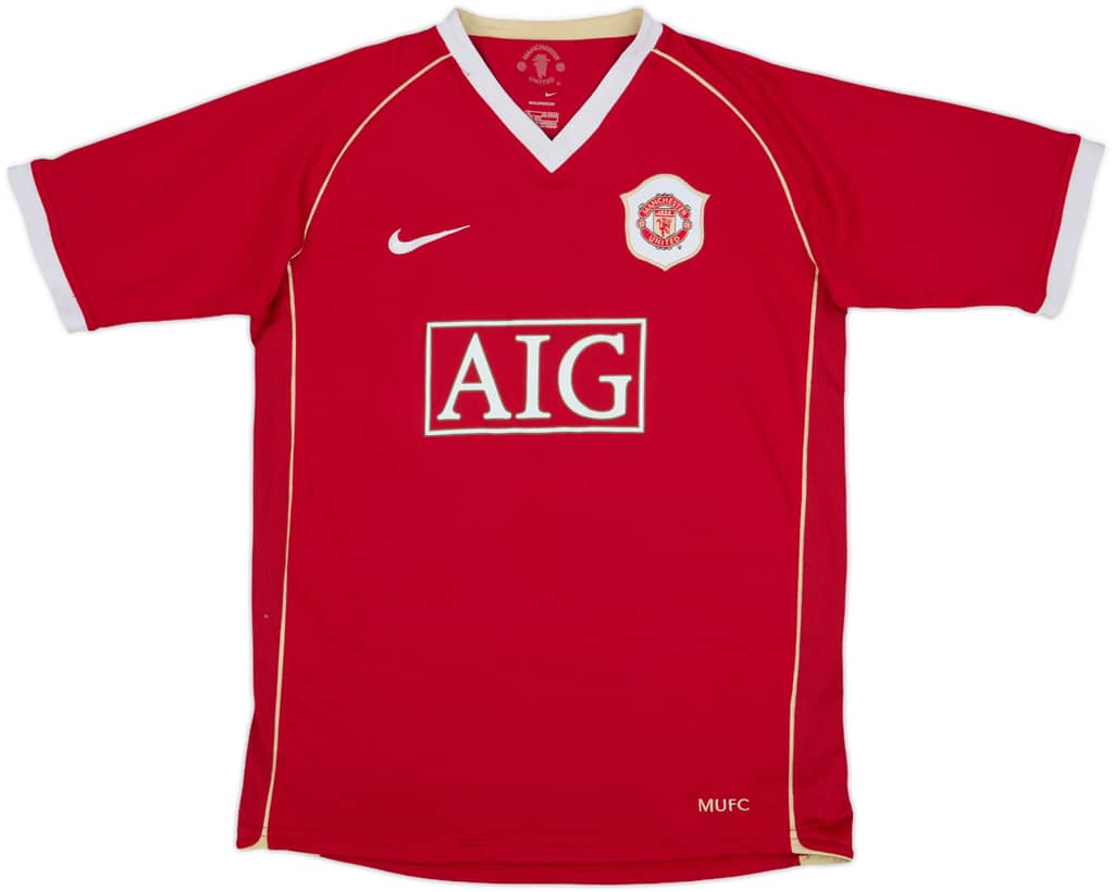 2006-07 Manchester United Home Shirt - 8/10 - (XL.Boys)