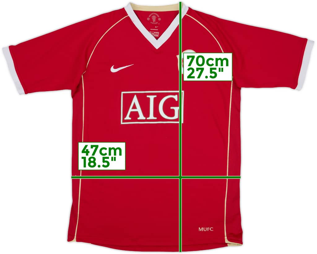 2006-07 Manchester United Home Shirt - 8/10 - (XL.Boys)