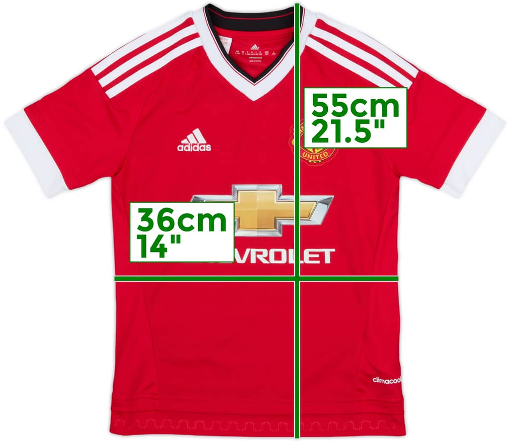 2015-16 Manchester United Home Shirt - 9/10 - (S.Boys)