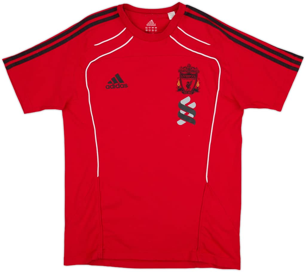 2010-11 Liverpool adidas Cotton Tee - 8/10 - (S/M)