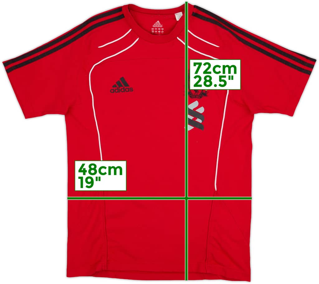2010-11 Liverpool adidas Cotton Tee - 8/10 - (S/M)
