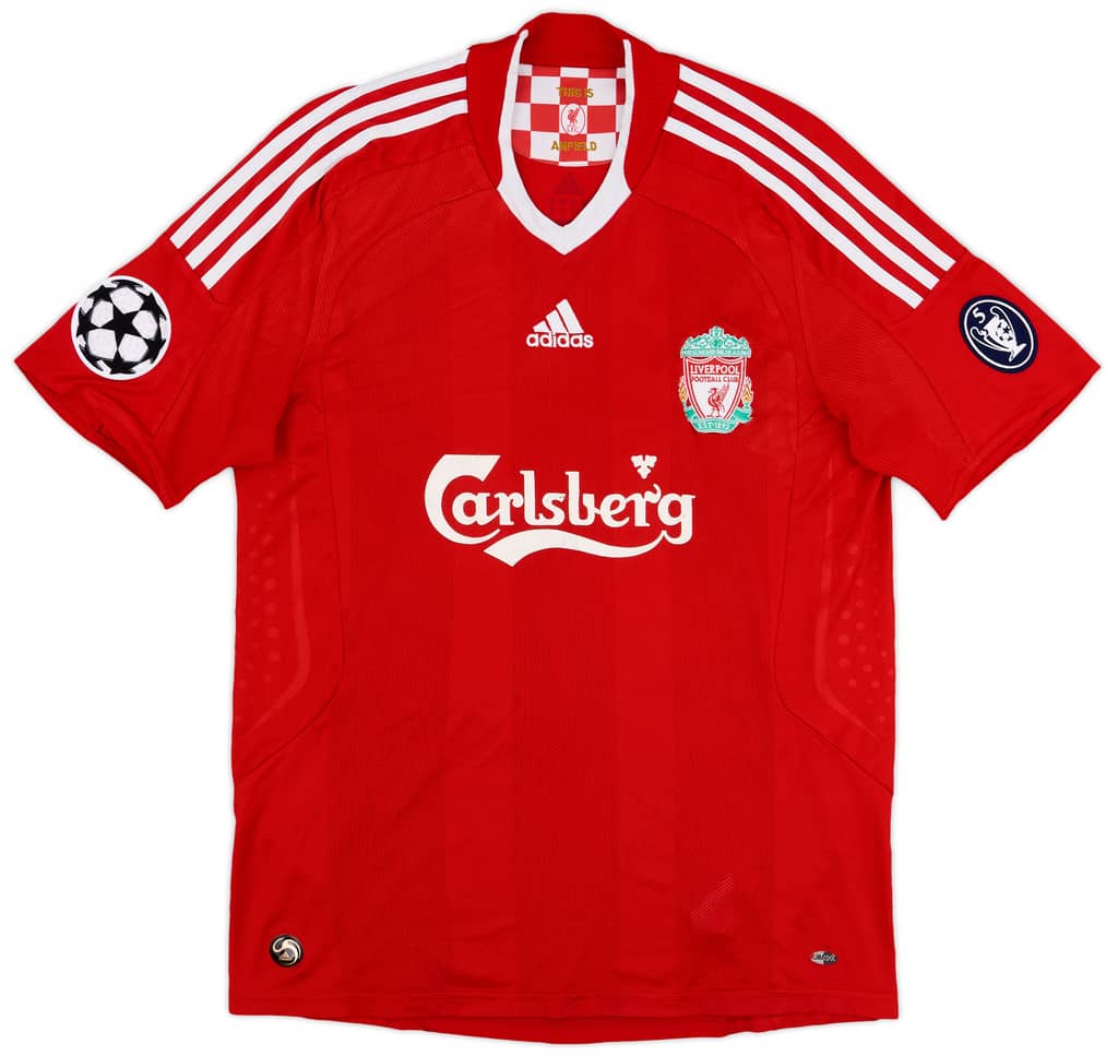 2008-10 Liverpool Home Shirt Gerrard #8 - 7/10 - (M)
