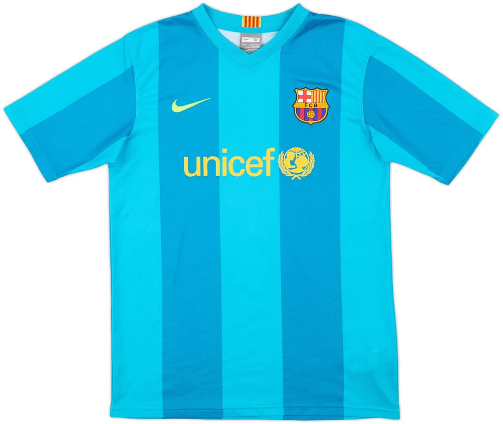 2007-09 Barcelona Basic Away Shirt - 9/10 - (XL.Boys)