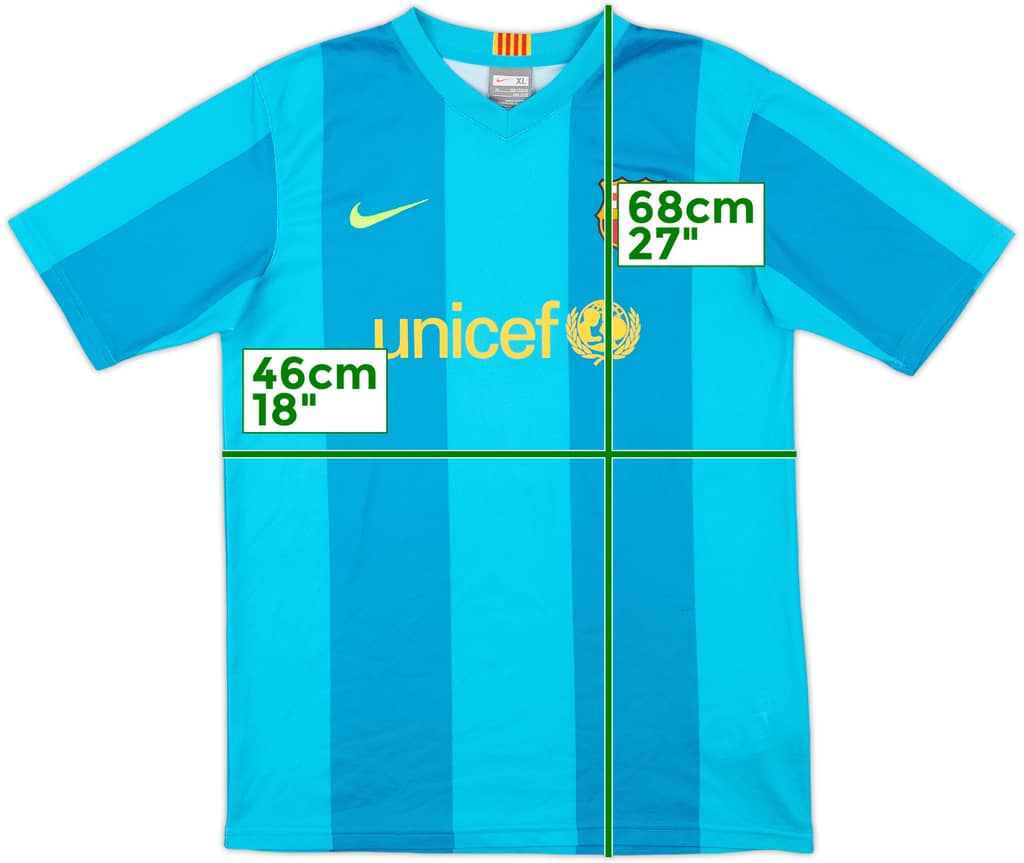 2007-09 Barcelona Basic Away Shirt - 9/10 - (XL.Boys)