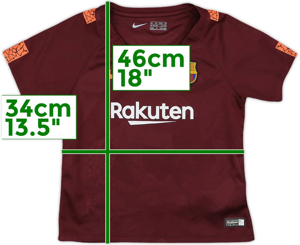 2017-18 Barcelona Third Shirt - 8/10 - (3-4 Years)