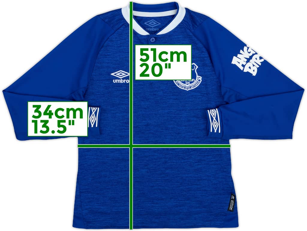 2018-19 Everton Home L/S Shirt - 8/10 - (7-8 Years)