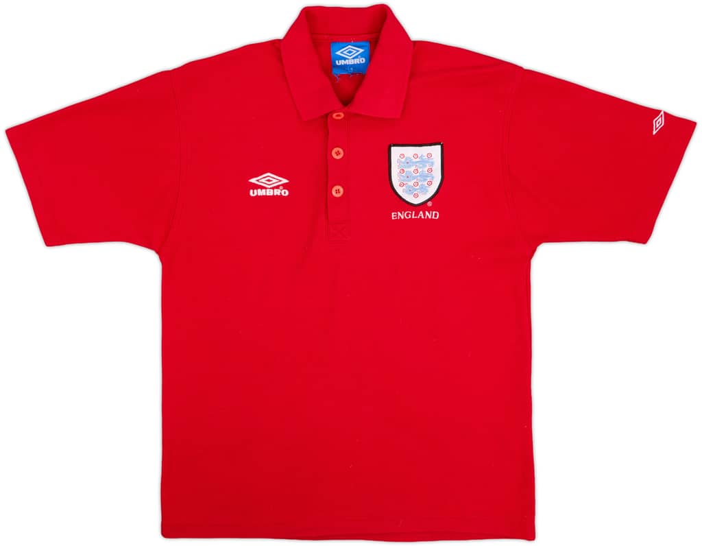 1998 England Umbro Polo Shirt - 8/10 - (S)