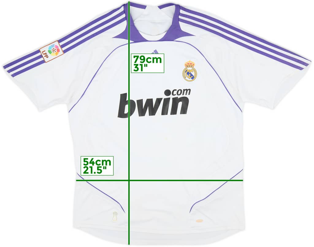 2007-08 Real Madrid Home Shirt - 5/10 - (L)