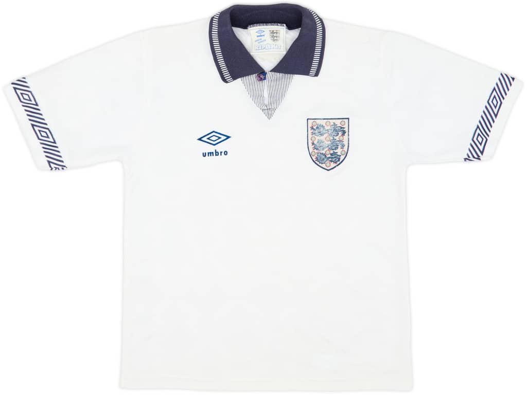 1990-92 England Home Shirt - 6/10 - (M.Boys)