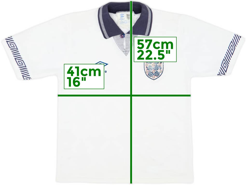 1990-92 England Home Shirt - 6/10 - (M.Boys)