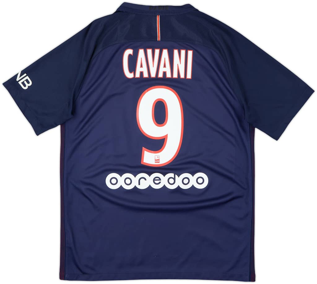 2016-17 Paris Saint-Germain Home Shirt Cavani #9 - 7/10 - (M)