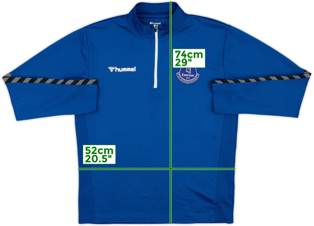 2020-21 Everton Hummel 1/4 Zip Training Top - 8/10 - (L)