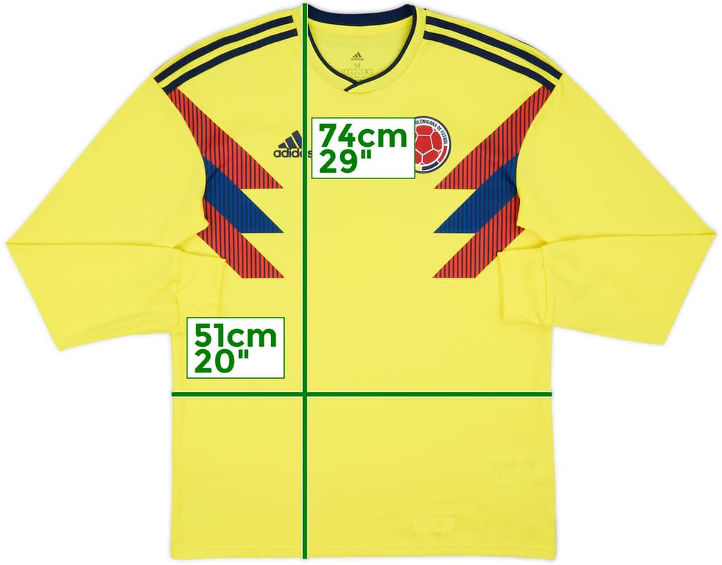 2018-19 Colombia Home L/S Shirt - 8/10 - (M)