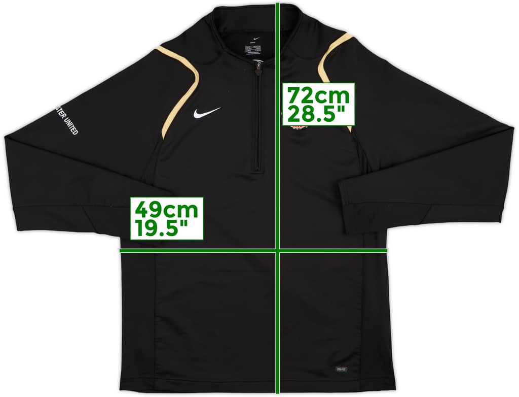 2006-07 Manchester United Nike 1/4 Zip Drill Top - 9/10 - (M)