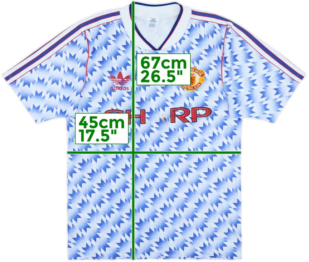 1990-92 Manchester United Away Shirt - 4/10 - (S)