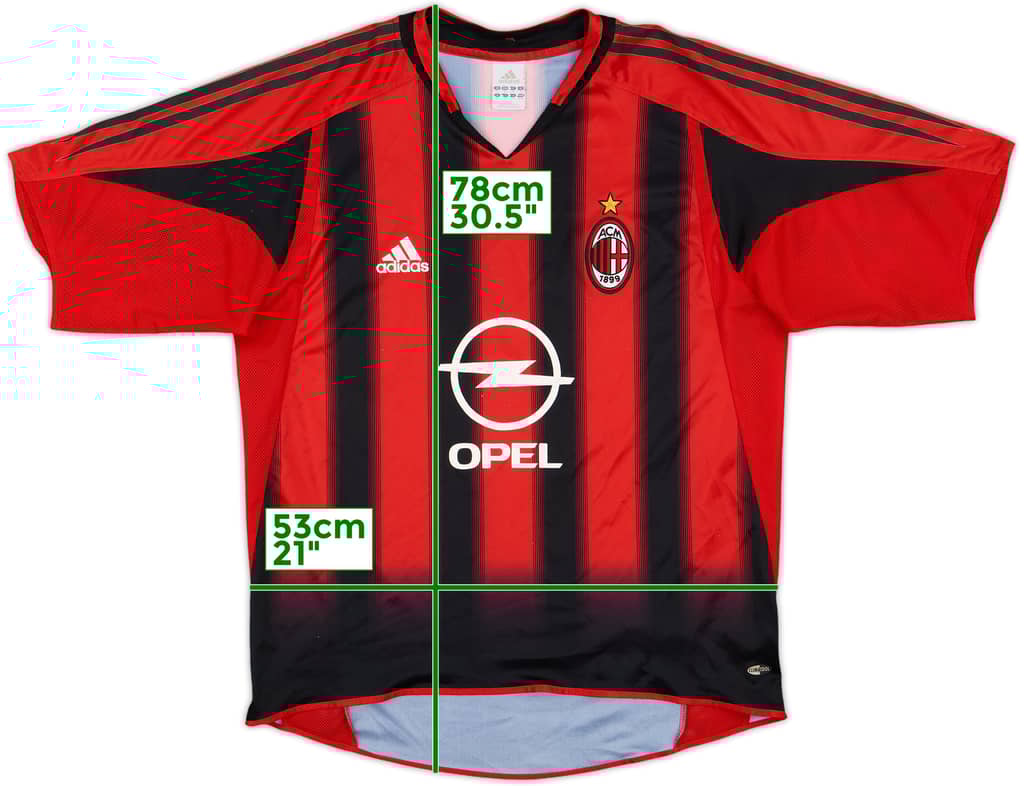 2004-05 AC Milan Home Shirt - 8/10 - (M)