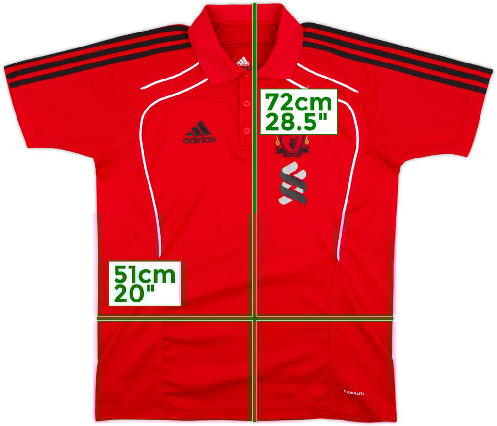 2010-11 Liverpool adidas Polo Shirt - 9/10 - (M)