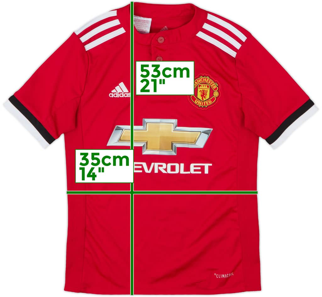 2017-18 Manchester United Home Shirt - 10/10 - (S.Boys)