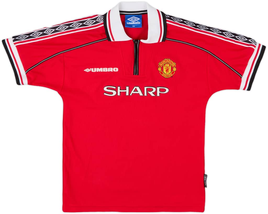 1998-00 Manchester United Home Shirt - 9/10 - (L.Boys)