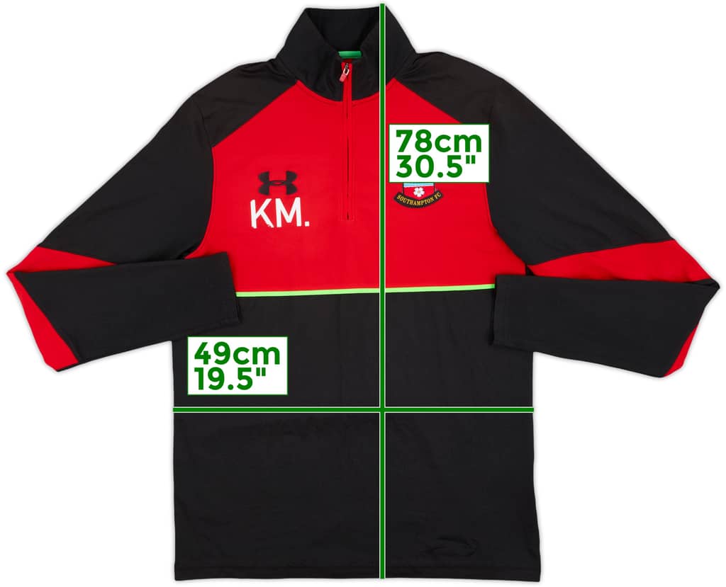 2016-17 Southampton Under Armour 1/4 Zip Drill Top KM - 7/10 - (M)