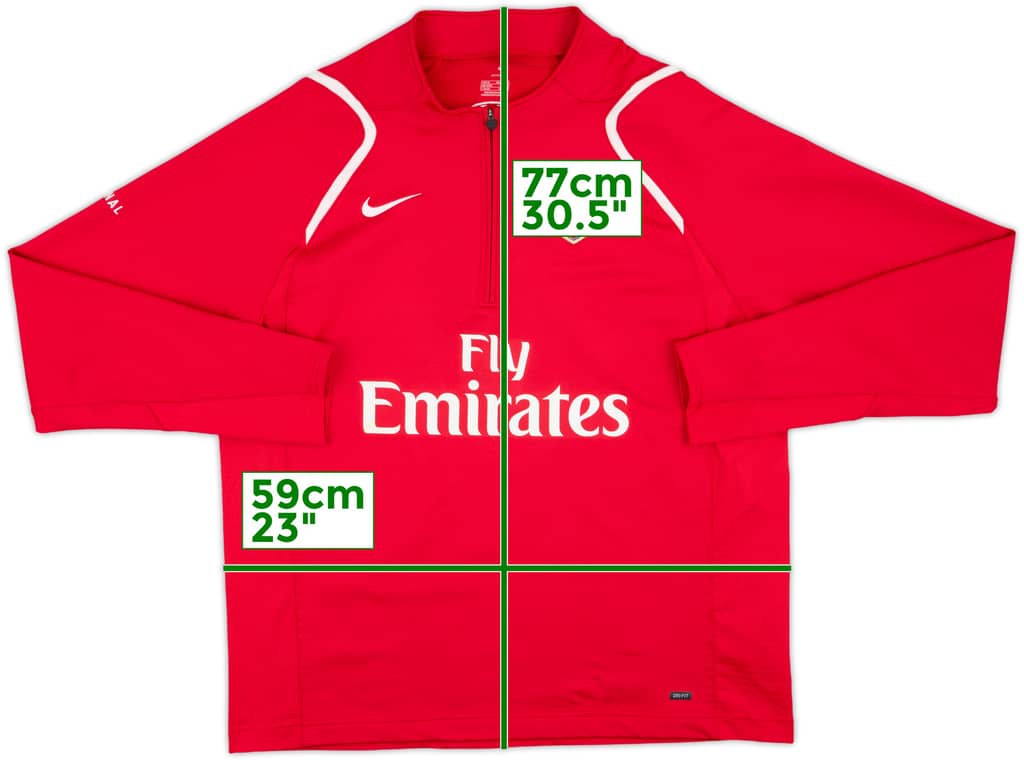 2006-07 Arsenal Nike 1/4 Zip Drill Top - 7/10 - (XL)