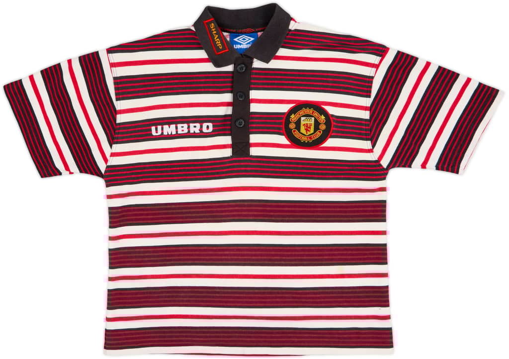 1997-98 Manchester United Umbro Polo Shirt - 9/10 - (M)