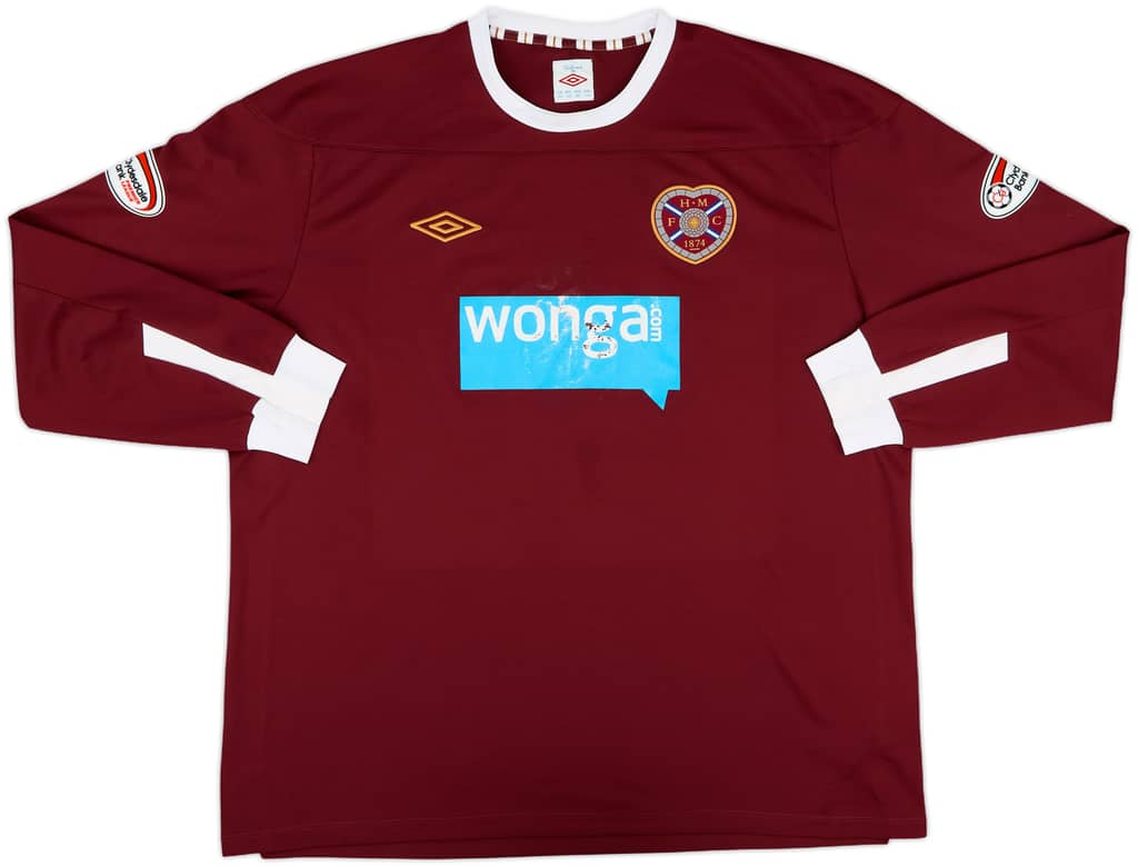 2011-12 Hearts Home L/S Shirt - 4/10 - (XXL)