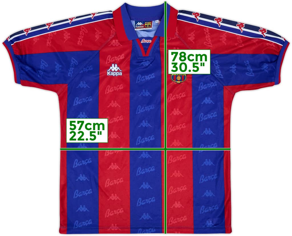 1995-97 Barcelona Home Shirt - 8/10 - (L)