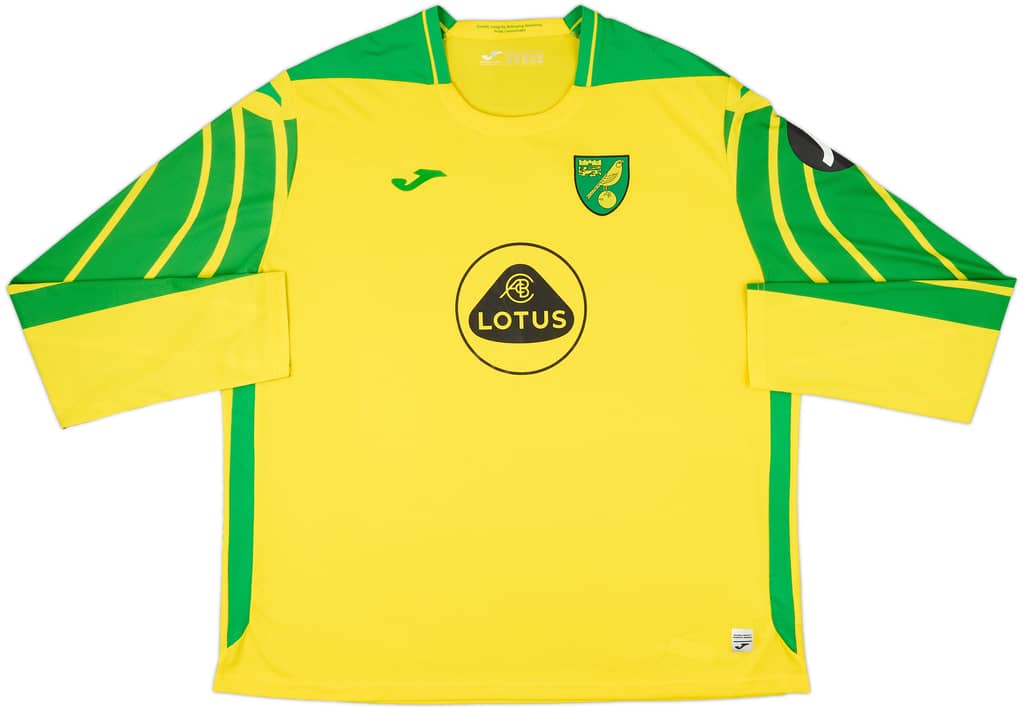 2021-22 Norwich Home L/S Shirt - 10/10 - (4XL)
