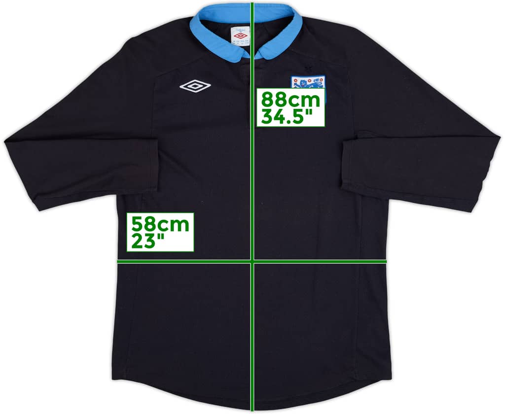 2011-12 England Away L/S Shirt - 8/10 - (XL)