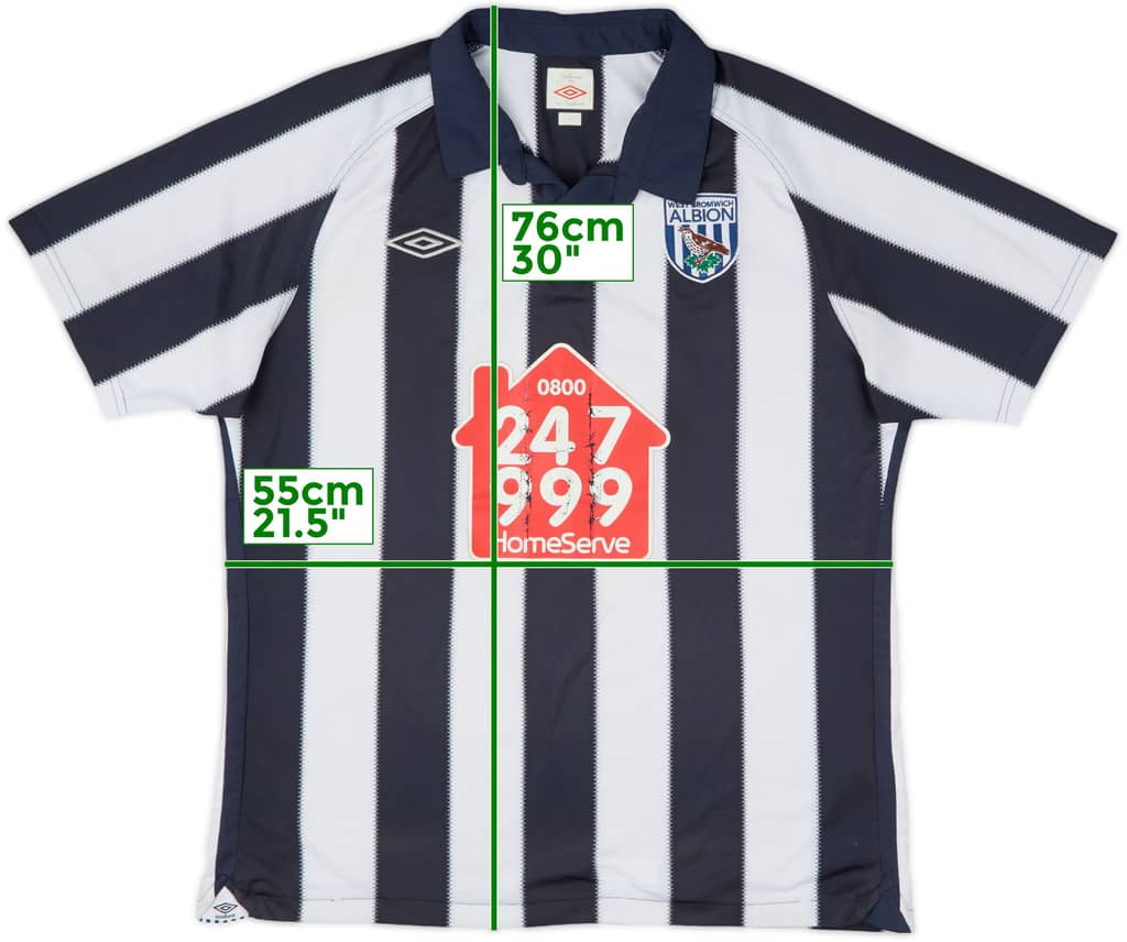 2010-11 West Brom Home Shirt - 4/10 - (L)