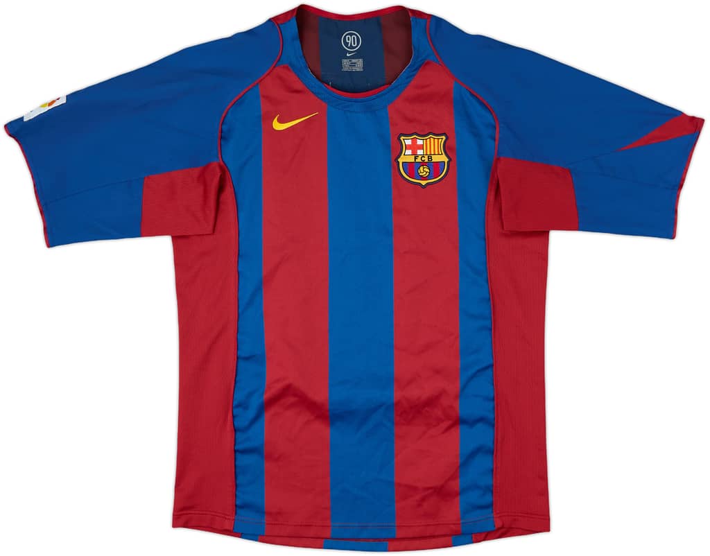 2004-05 Barcelona Home Shirt Ronaldinho #10 - 8/10 - (M)