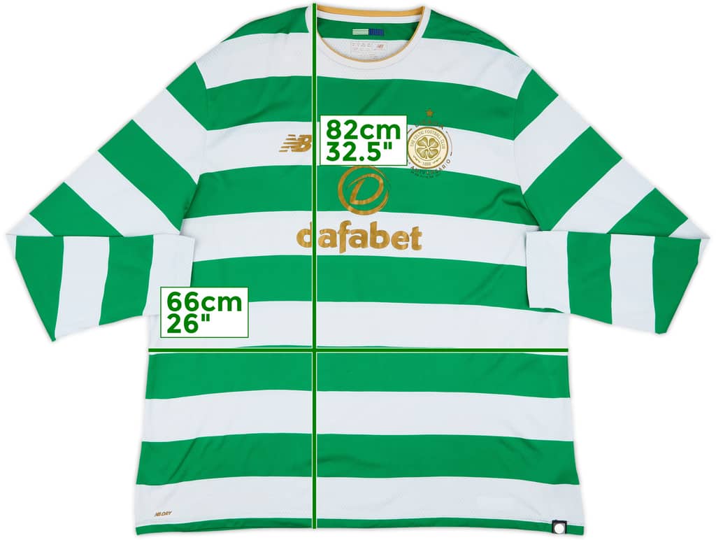 2017-18 Celtic 'Lisbon Lions 50th Anniversary' Home L/S Shirt - 5/10 - (XXL)