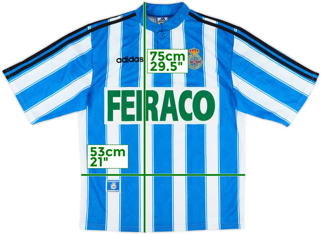 1996-98 Deportivo de La Coruna Home Shirt - 10/10 - (M)